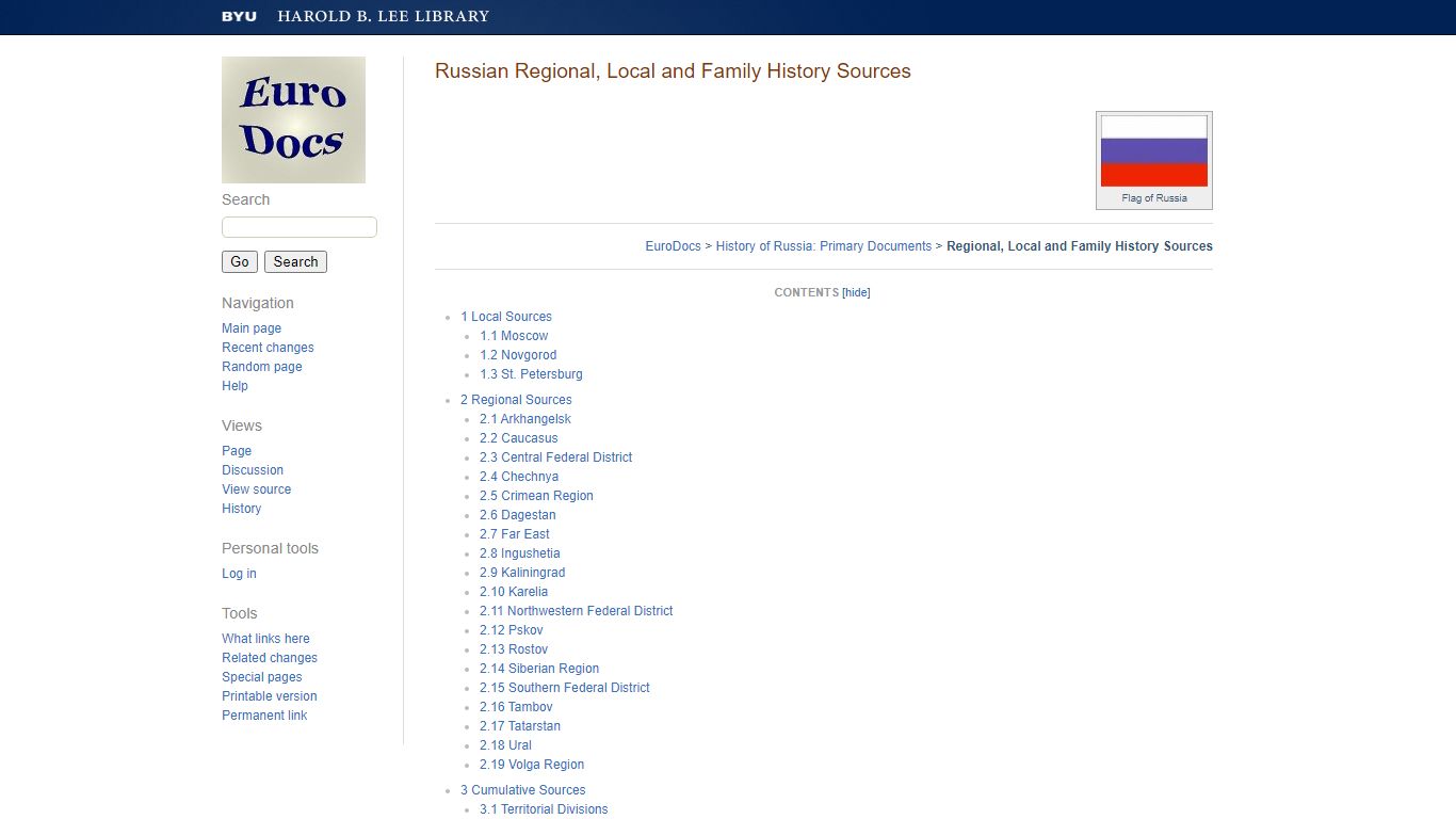 Russian Regional, Local and Family History Sources - EuroDocs